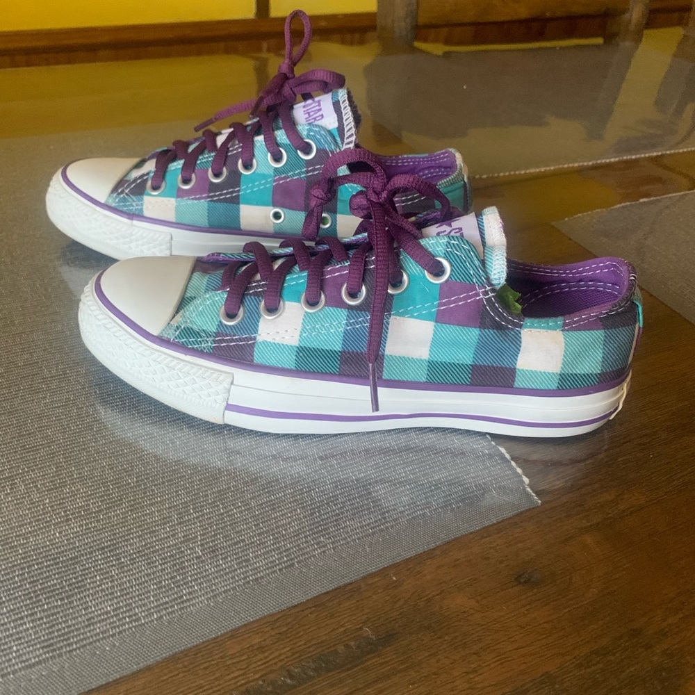 Converse All Star Low Plaid- Women’s Sz 6.5
